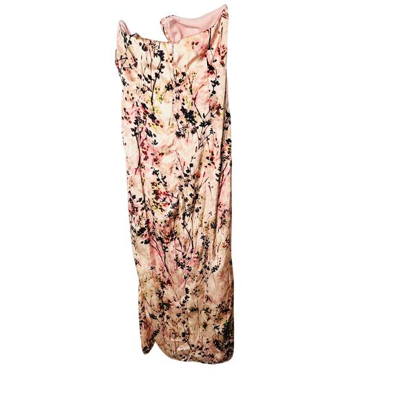 KATIE MAY Pink Floral Strapless Sleeveless Come On Home Midi Dress Size 0 - Picture 6 of 15